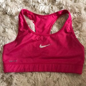 Nike hot pink sports bra size M
